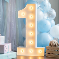 Lettres lumineuses LED de 1,2 m de haute qualité, chiffres en métal, enseignes lumineuses pour location d'événements de mariage de luxe, décoration personnalisée