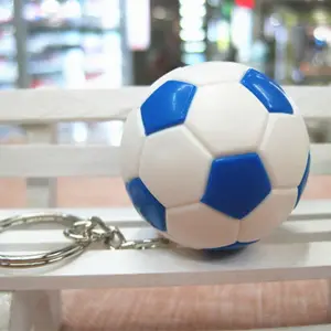 批发3D运动足球钥匙扣纪念品塑料PVC钥匙扣男球迷钥匙扣吊坠运动足球钥匙扣