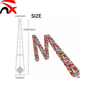 Cravates en polyester en gros pour hommes, motifs baguette, vélo, symboles de pays, formelles, d'affaires, de mariage, cadeaux - Product Image 2