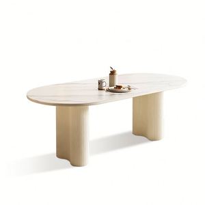 <span class=keywords><strong>Dubai</strong></span> French Cream Wind Rock Plate <span class=keywords><strong>Table</strong></span> Light Luxury Modern Wabi-sabi Family <span class=keywords><strong>Table</strong></span> Small Oval <span class=keywords><strong>Table</strong></span> - Product Image 3