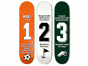 Maßgefertigte Produktion mit visueller Vorschau: Kanadisches Ahorn-<span class=keywords><strong>Skateboard</strong></span>-<span class=keywords><strong>Deck</strong></span> mit Doppel-Rocker-Design - Hochgeschwindigkeit - Product Image 4