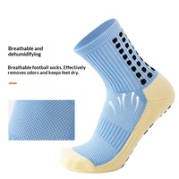 Chaussettes de football personnalisées en tricot d'automne confortables, antidérapantes et respirantes pour hommes, en spandex/polyester