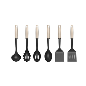 6-Piece Silicone Handle Cooking Utensil Set - Camping