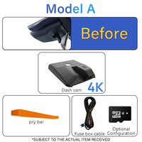Caméra de tableau de bord double objectif Holroadx avant 4K UHD/arrière 1080P pour C-HR 2026 BEV e-TNGA avec Wi-Fi intégré, contrôle par application, Plug & Play, vision nocturne 1 an
