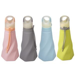Bouteille d'eau de sport en silicone pliable et portable de 500 ml, anti-fuite, pour l'extérieur, écologique, tasse de voyage – Vente en gros - Product Image 1