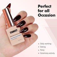 FZANEST Vernis Gel Vegan Avec Logo One Step Gel Vernis À Ongles Marques Meilleures Avec Base Chromée Top Nail Art At Home Starter Manucure