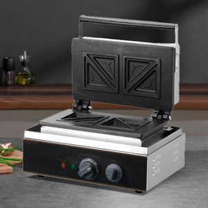 Industrial Professional Snack Machines Electric Panini <b>Maker</b> 2pcs <b>Sandwich</b> <b>Maker</b> Commercial Waffle <b>Maker</b> Belgian Waffle Machine - Product Image 6