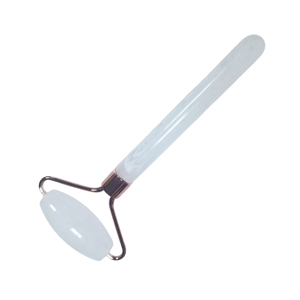 Rouleau de massage en résine de jade blanc à long manche, outil de beauté pratique pour le visage et le cou, relaxation, soin quotidien de la peau en salon - Product Image 6