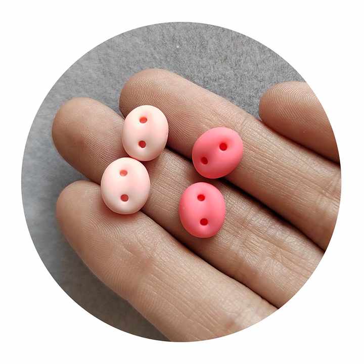 マ*カ様 オークションに変更　かわいい　Pignose ピグノーズ ピンク　完動 Adorable Baby Pink Pig Nose Resin Cabochons for DIY Crafts