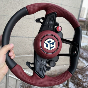 <span class=keywords><strong>Volante</strong></span> Deportivo R-Line de Cuero Semiperforado con Detalles en Carbono para Volkswagen VW <span class=keywords><strong>Golf</strong></span> 5 6 7 R MK6 MK7 MK8 Jetta Passat B8 Polo Tiguan GTI - Product Image 3