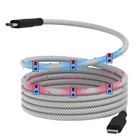 Nylon magnétique tressé Haute qualité TYPE-C à TYPE-C USB à TYPE-C multicolore charge rapide données Microphone Câble USB