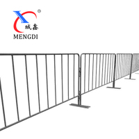 Barrière mobile amovible pour le contrôle des foules, clôture temporaire, garde-corps piétonnier, délimiteur de circulation en acier pour la sécurité des événements