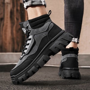For <b>Boots</b> Men 2025 New Autumn <b>Winter</b> Outdoor Sports Casual Versatile Wear-Resistant Thick-Soled Lace-Up Ankle Bootie <b>Work</b> - Product Image 4