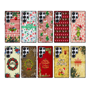 Happy Christmas due in uno cassa del telefono di sublimazione per <span class=keywords><strong>Samsung</strong></span> per Galaxy S23 Ultra S24 S25-Santa Claus e Design ad albero - Product Image 3