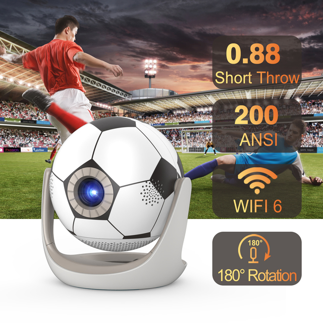 CRE O1 720P 4K Supported Portable Smart Rechargeable LED Projector with Built-in Speakers WiFi Mini Design for Home Theater
