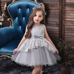 Vestido de Princesa con Falda Abultada para Niñas, Sin Mangas, Transpirable, Ideal para Cumpleaños y Eventos Escolares - Product Image 3