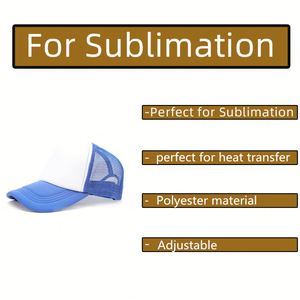 Casquette de baseball en polyester à 5 panneaux avec logo personnalisé pour camionneur, en maille mousse, pour sublimation, expédiée depuis notre entrepôt aux États-Unis - Product Image 4