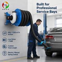 Carrete de manguera de extracción de gases de escape para taller automotriz CE ISO, servicio profesional, 900-1350 m³/h, alto flujo de aire, OEM ODM personalizado