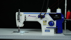 Machine à coudre industrielle à point de chaînette à deux aiguilles à entraînement direct AS5800E-2N, machine à coudre à deux aiguilles - Product Image 4