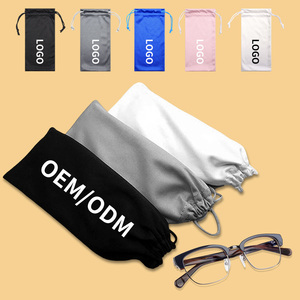 Bán Hot OEM biểu tượng tùy chỉnh 9*18cm quang học bền Kính Pouch Chất lượng cao sợi nhỏ Kính mát Pouch với drawstrings - Product Image 1