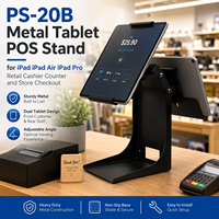 Support d'imprimante POS en métal PS-20B pour iPad, iPad Air, iPad Pro, comptoir de caisse et caisse de magasin