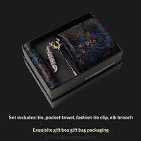 Set Aksesoris Jas Formal Pria, Set Dasi Jacquard Poliester Unisex, Pakaian Formal Bisnis Kasual, Hadiah Premium, Hadiah Pernikahan