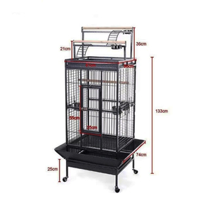 <span class=keywords><strong>Cage</strong></span> à oiseaux de luxe de petite taille en bois et fer avec échelle pour perroquet, pinson, calopsitte, perruche, élevage d'animaux de compagnie, style luxueux, emballage en boîte - Product Image 4
