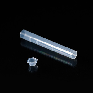 Tubes colorimétriques en plastique O'Kayme 10ml 25ml 50ml 100ml gradués à fond plat sans bouchon - Product Image 3