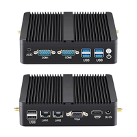 Mini PC Intel Celeron J6412 J4125, 2 LAN, 2 COM, 6 USB, BIOS, WIFI, DDR4, Computadora de Escritorio Personal Pequeña