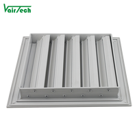 Fenêtre de ventilation extérieure en aluminium, étanche, à persiennes fixes, pour l'air frais