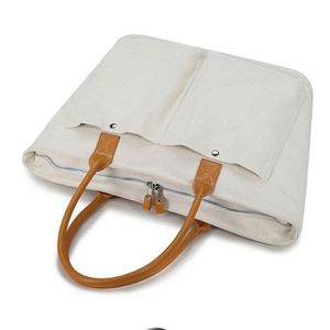 Sac à main à bandoulière avec logo personnalisé, vente chaude, réutilisable, style toile naturelle, sacs de marché pour bouteilles alimentaires - Product Image 3