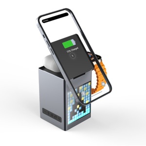 <span class=keywords><strong>Chargeur</strong></span> <span class=keywords><strong>sans</strong></span> <span class=keywords><strong>fil</strong></span> magnétique multifonctionnel <span class=keywords><strong>6</strong></span> en 1 avec écran LED et haut-parleur BT Puissance de sortie 10W Entrée 5V/2A - Product Image 5