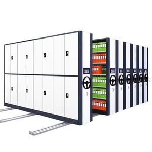 Système d'archivage mobile pour bibliothèque scolaire, banque, bureau - Armoire compacte en acier pour classement mobile - Product Image 1