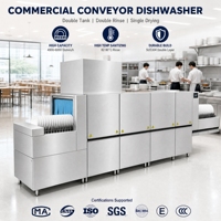 Lave-vaisselle commercial automatique à séchage à air chaud avec fonction de déshumidification pour hôtel, restaurant, cantine, cuisine