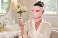 Masque LED de bien-être pour le visage et le cou SUNGLOR SGMSK4D, en silicone, fabrication OEM ODM, livraison directe d'usine