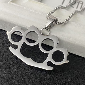 <span class=keywords><strong>Collier</strong></span> pendentif chaîne de poignet en acier inoxydable pour motard, haute qualité, couleur acier, bijoux pour homme, cadeau - Product Image 1