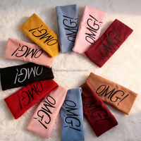 Bandeau de yoga et spa brodé, réutilisable, antidérapant, en tissu élastique à bord large, pour le visage, la douche et l'exercice, pour femmes, coloré et tendance