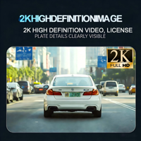 Cámara para Auto 2K WiFi Sin Pantalla 140 °   Gran Angular, 128 GB, Compatible con Grabación en Bucle, Detección de Movimiento