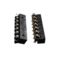 Connecteur de batterie à ressort, pas de 2,5 mm, 3A, 2-8 broches, SMD, en bronze phosphoreux plaqué or, pour chargeur d'alimentation, borne métallique