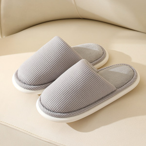 Nouvelles collections 2025 : Chaussons d'intérieur unisexes en coton pour femme, style hiver épuré, à bout ouvert avec amorti, vente en gros, collection été - Product Image 6