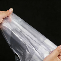 Sac de courses en plastique PE biodégradable à prix abordable avec impression en gravure, logo personnalisé, soufflet latéral souple pour l'alimentation et les supermarchés