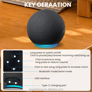 2025 bán buôn Hot TWS mini xách tay 800mAh alaxe Bluetooth <span class=keywords><strong>Speaker</strong></span> với dây buộc RGB ánh sáng Nút mềm cho món quà ngoài trời - Product Image 4