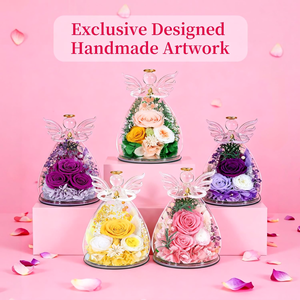 Cúpula de Cristal con Ángel Grande y Rosa Eterna para Navidad o Día de la Madre, para <span class=keywords><strong>Abuela</strong></span>, Hija, Hermana - Product Image 5