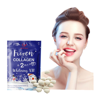 Kemasan kustom LOGO frozen collagen 2 in 1 kerut l-glutathione tablet