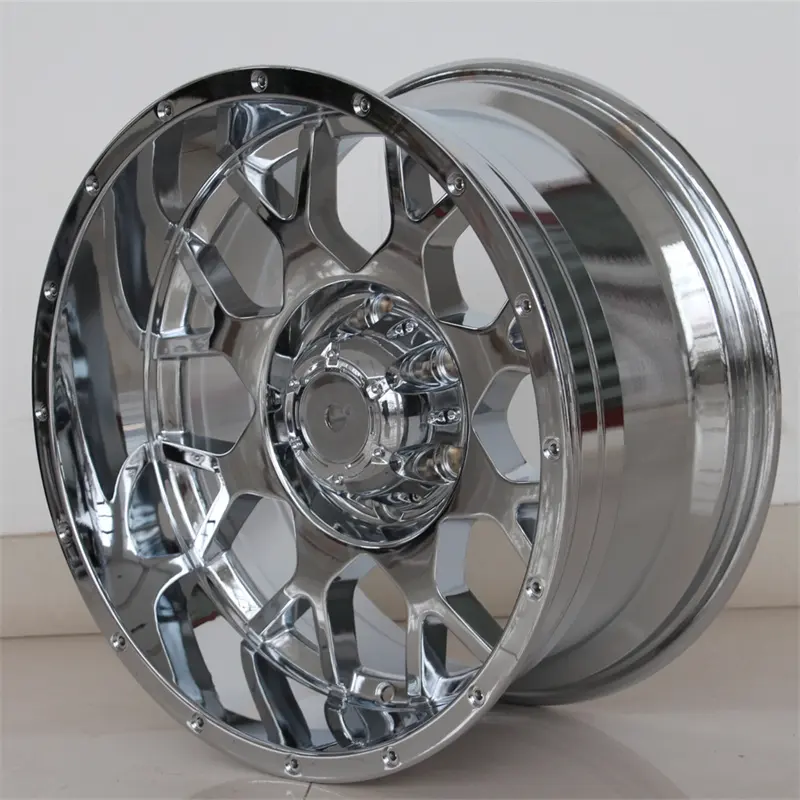 Jy deep plate Custom chrome plating 17 18 20 inch rims aluminum rims 5 and 6 holes 4x4 for pickup trucks and Off-road car