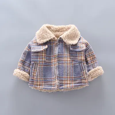 Pakaian Anak-anak 2019 Anak Anak Laki-laki Musim Dingin Baru Han Ditambah Beludru Tebal Bayi Hangat Wajah Jaket Jaket Musim Dingin Pakaian untuk Bayi