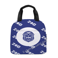 Sac à déjeuner ZPB Zeta Phi Beta, nouveau sac isotherme personnalisé en gros pour sororité, sac à déjeuner portable pour le camping en plein air et les voyages