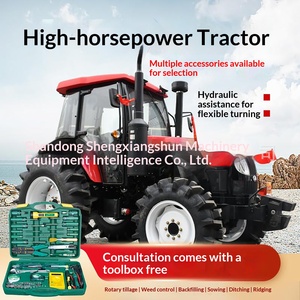 Tracteur agricole à roues, double usage pour les inondations et la sécheresse, terres agricoles, haute puissance, machine de culture à quatre roues, multifonction - Product Image 1