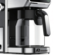 Cafetera de Goteo Automática Programable Anbolife con Jarra de Vidrio, Acero Inoxidable, OEM, Uso en Hoteles, Portátil