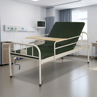 LEHO Lh-1 Lit médical manuel à manivelle simple, très vendu, avec poignée pliable, réglable, 4 roulettes, 2 en acier inoxydable